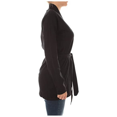 Cardigan Donna CERNIA con cintura Nero Emme Marella- Francavilla Moda